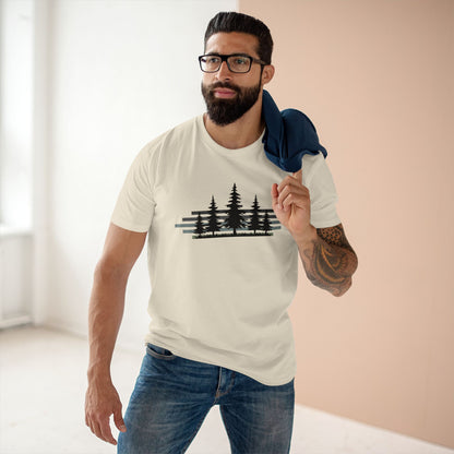 Forest Silhouette Tee — Pine Tree Graphic Shirt for Outdoor Lovers
