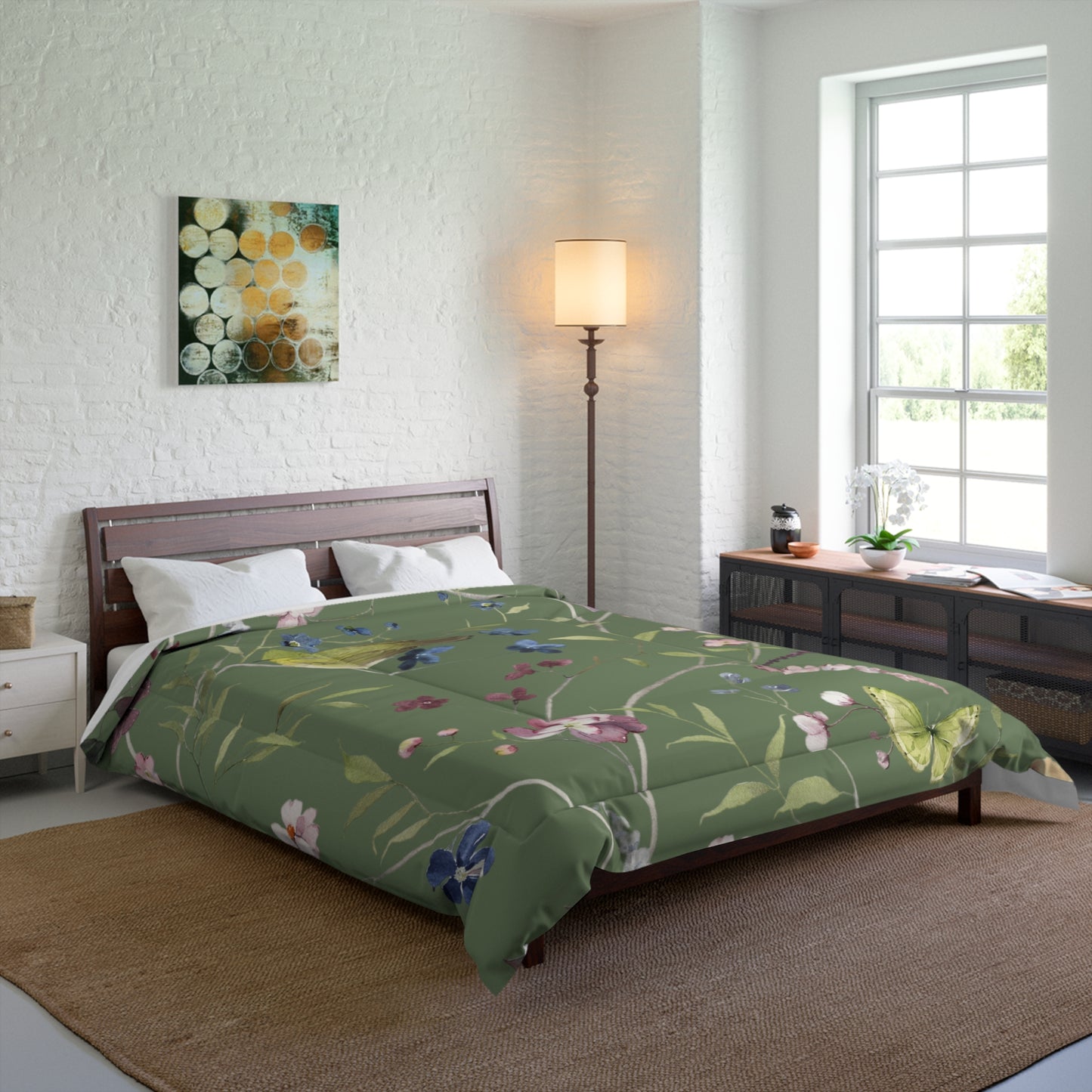 Green Bird Comforter