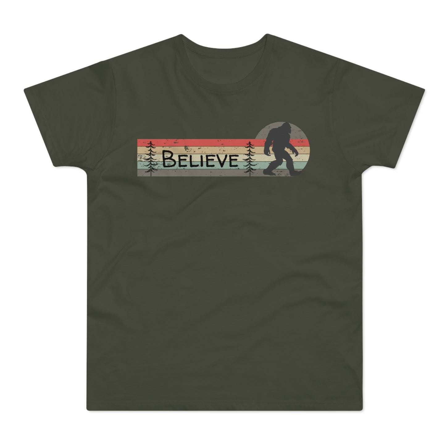 Bigfoot Believe Mountain Pine - Men's T-shirt