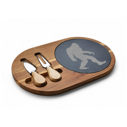 Bigfoot Charcuterie Board — Engraved Sasquatch Serving Platter