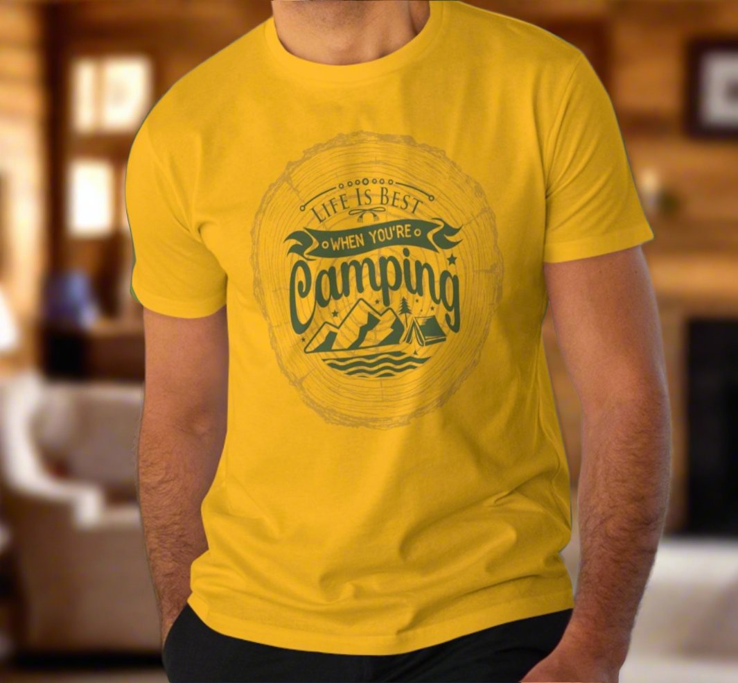 Life Is Best When Your Camping - Men's T Shirt