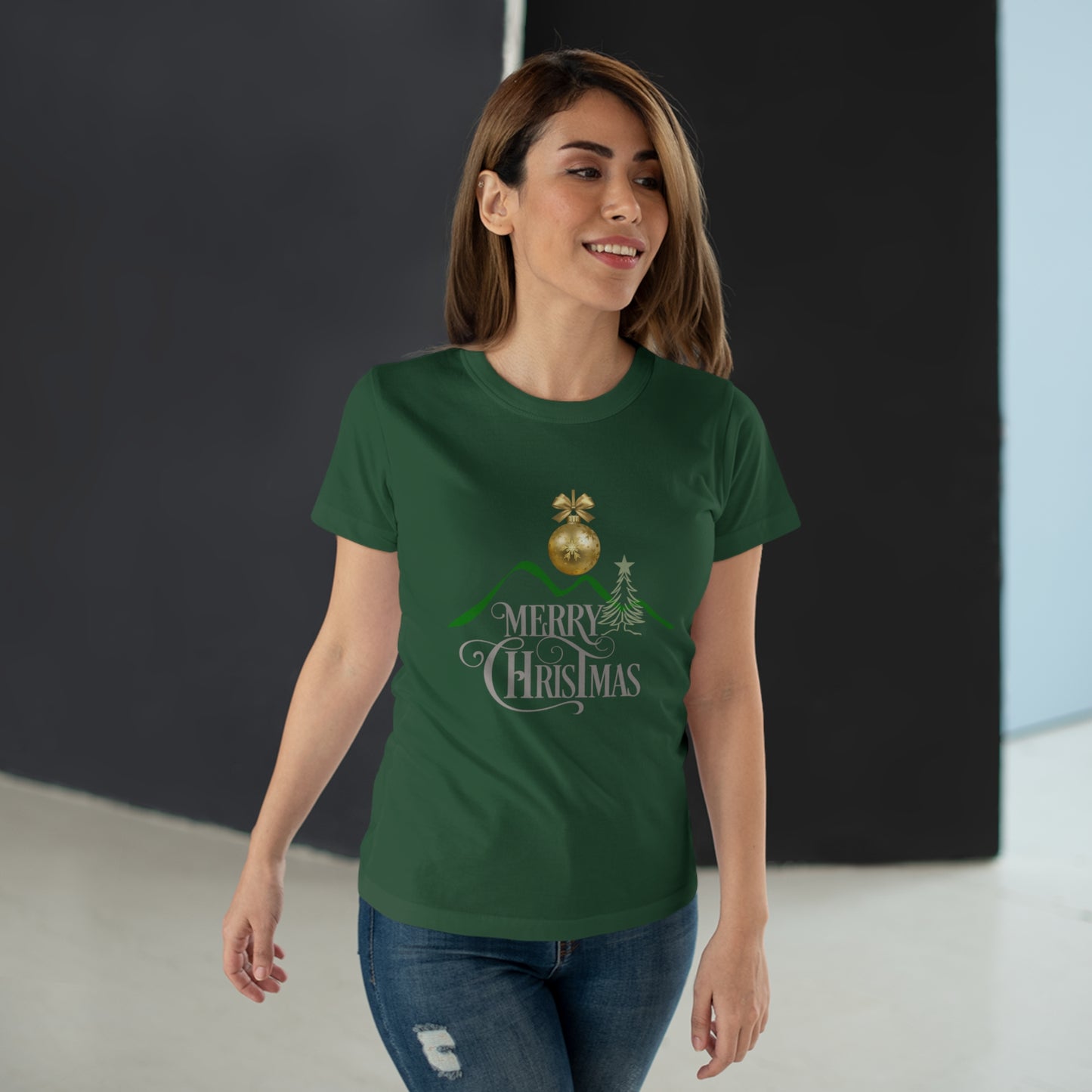 Merry Christmas Mountain Top Women's T-shirt