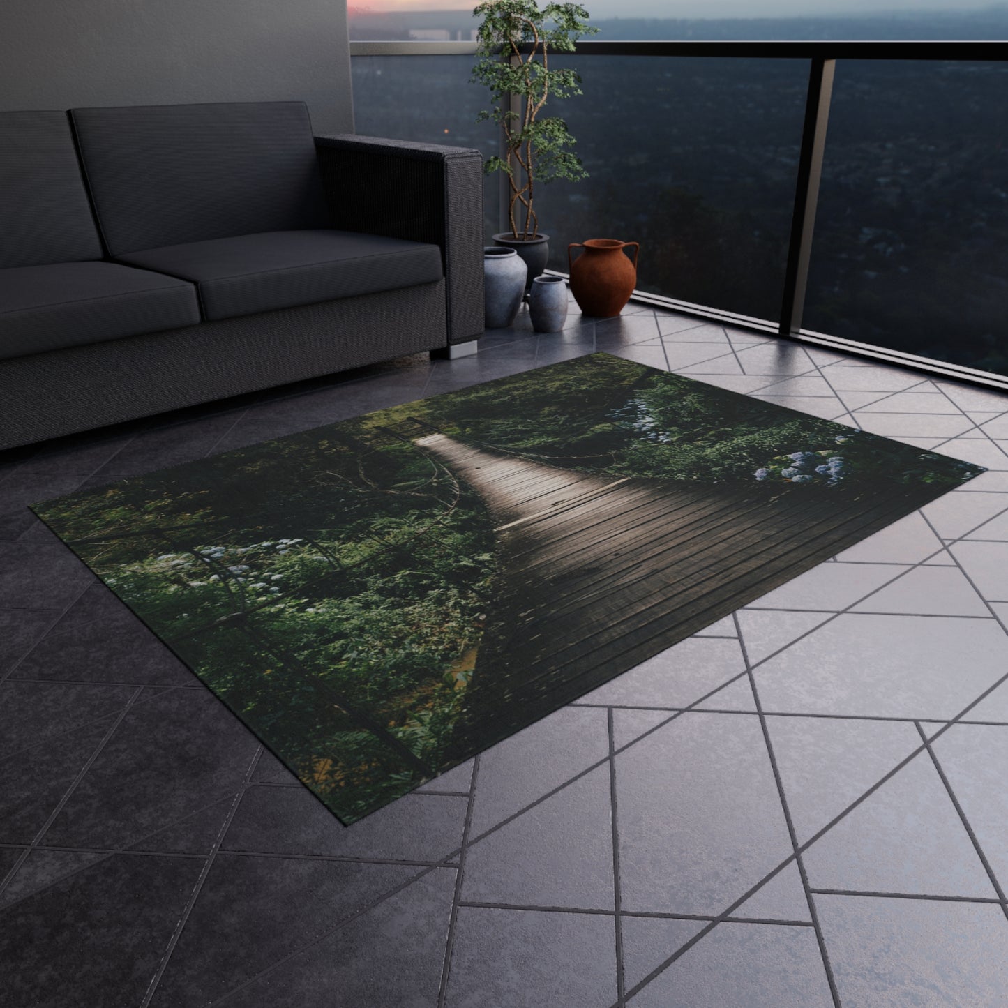 Forest Bridge Design - Outdoor Rug