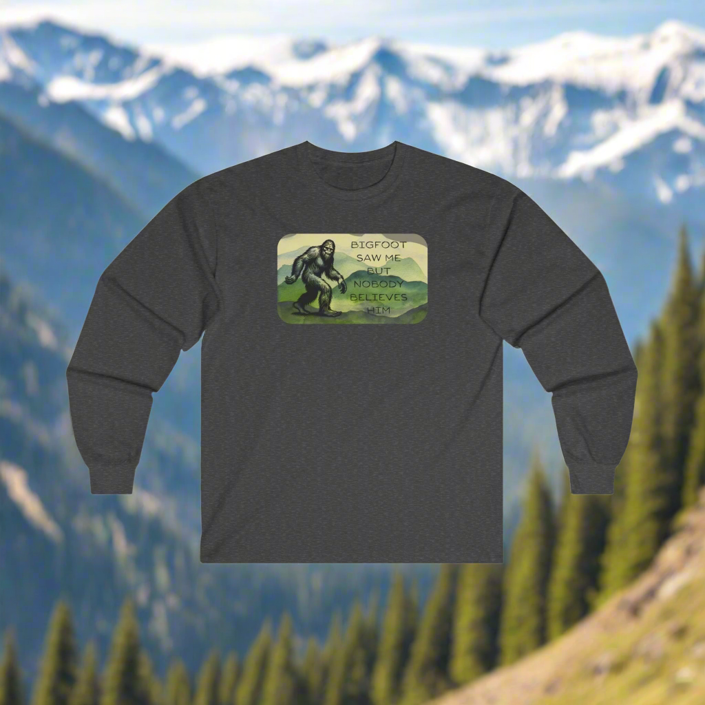 Bigfoot Saw Me - Long Sleeve Cotton Tee