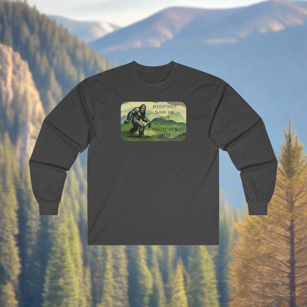 Bigfoot Saw Me - Long Sleeve Cotton Tee