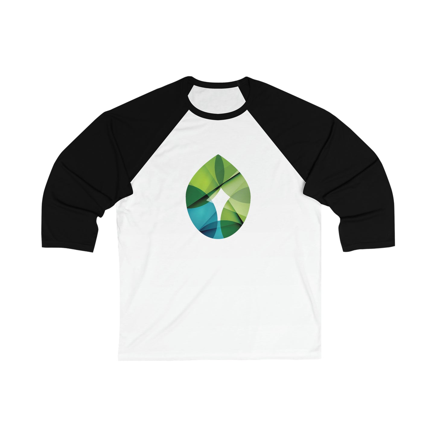 Mosaic Tear Drop Unisex 3\4 Sleeve Baseball Tee