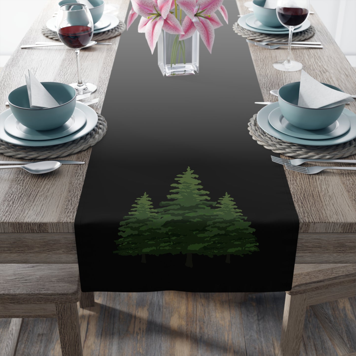 Green Pines Table Runner (Cotton, Poly)