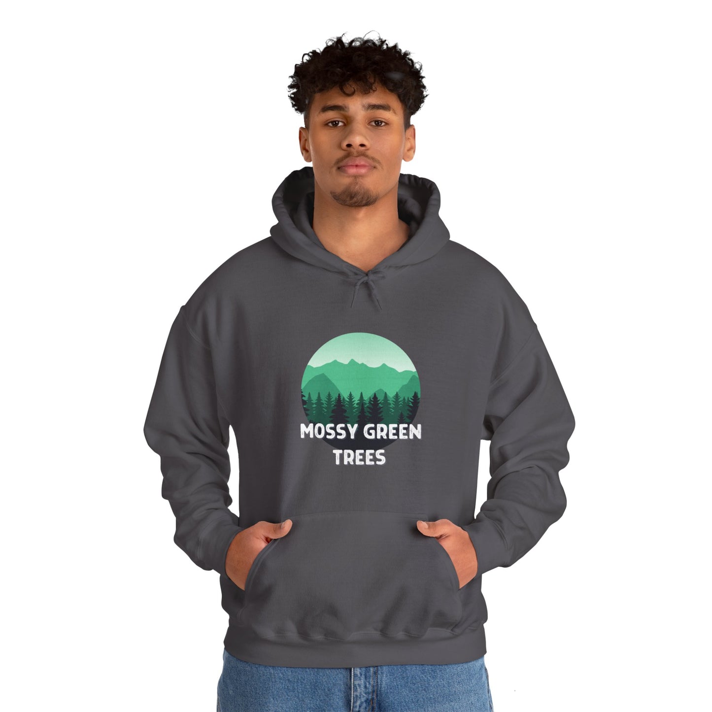 Mossy Green Trees Unisex Heavy Blend™ Hooded Sweatshirt