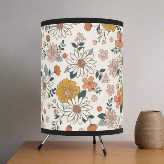 Retro Flower Tripod Lamp