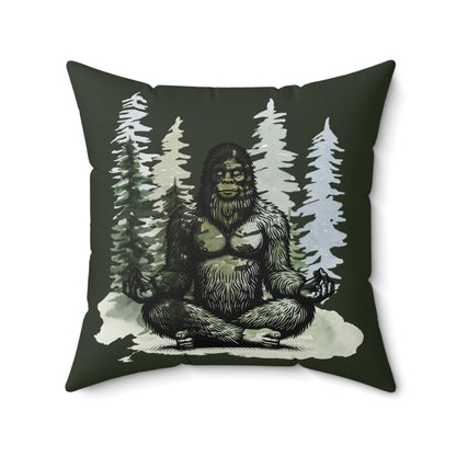 Bigfoot Zen Square Pillow