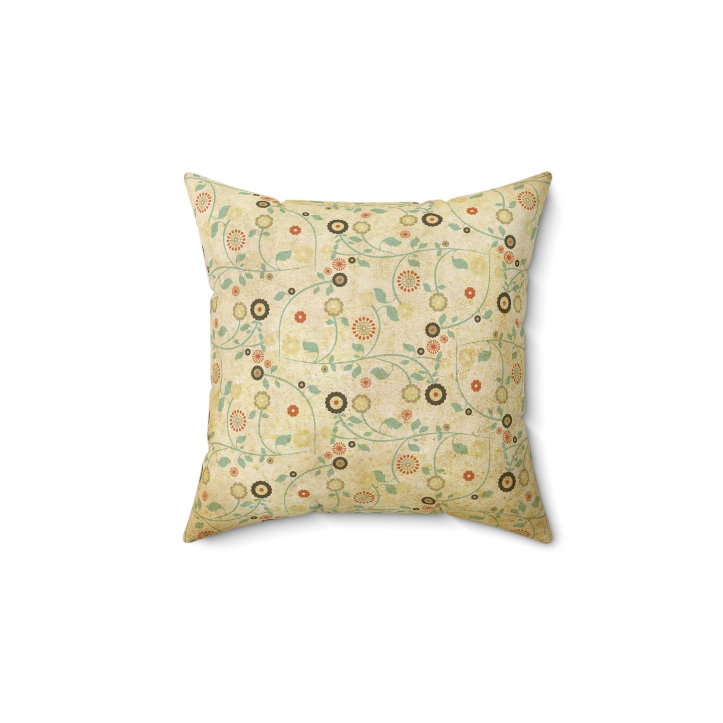 Vintage Days Faux Suede Square Pillow