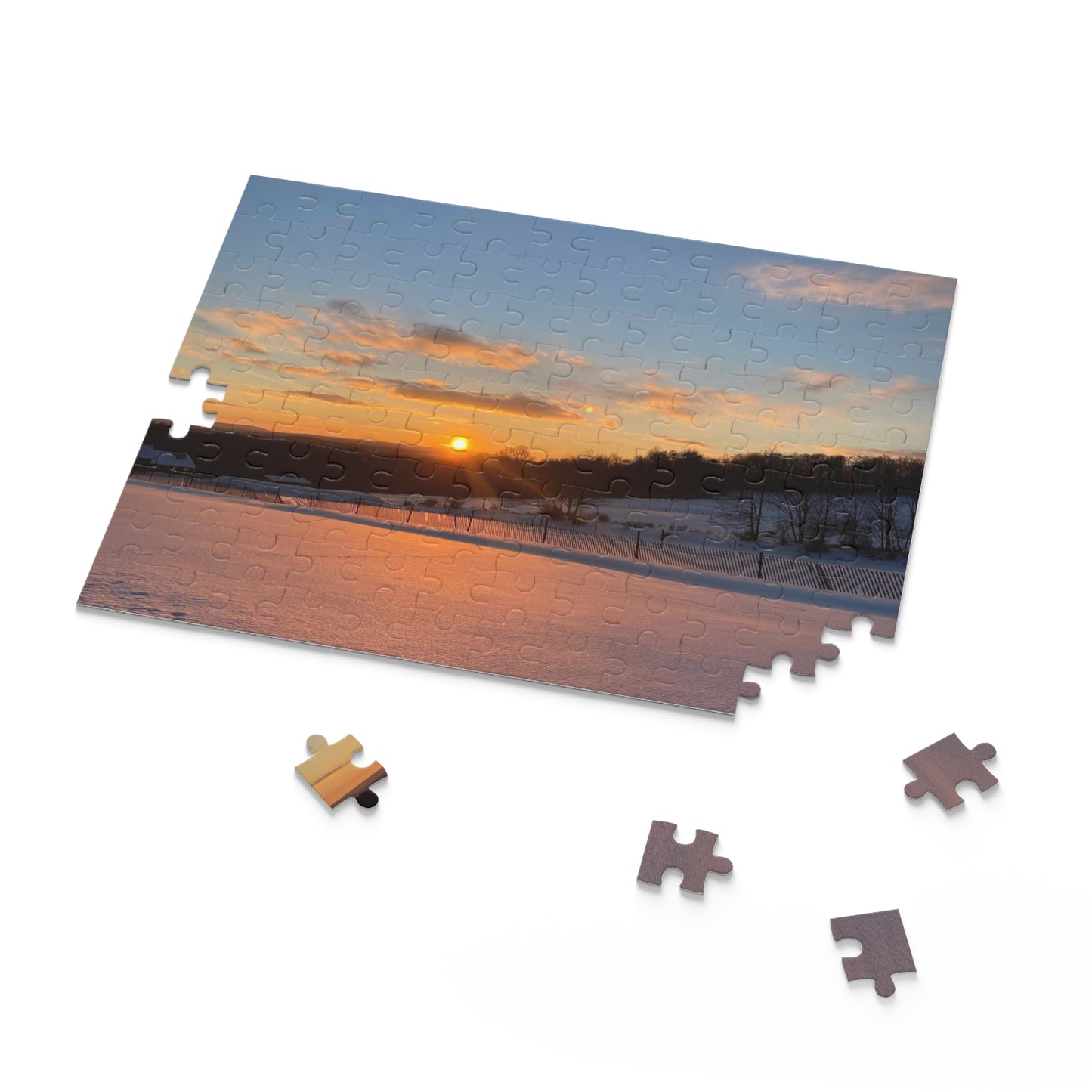 Snow Sunset Puzzle (120, 252, 500-Piece)