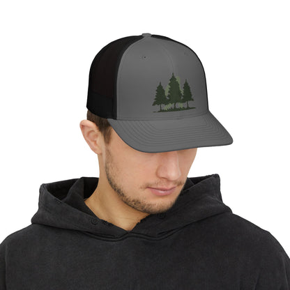 Trucker Cap — Forest Bigfoot Silhouette Snapback