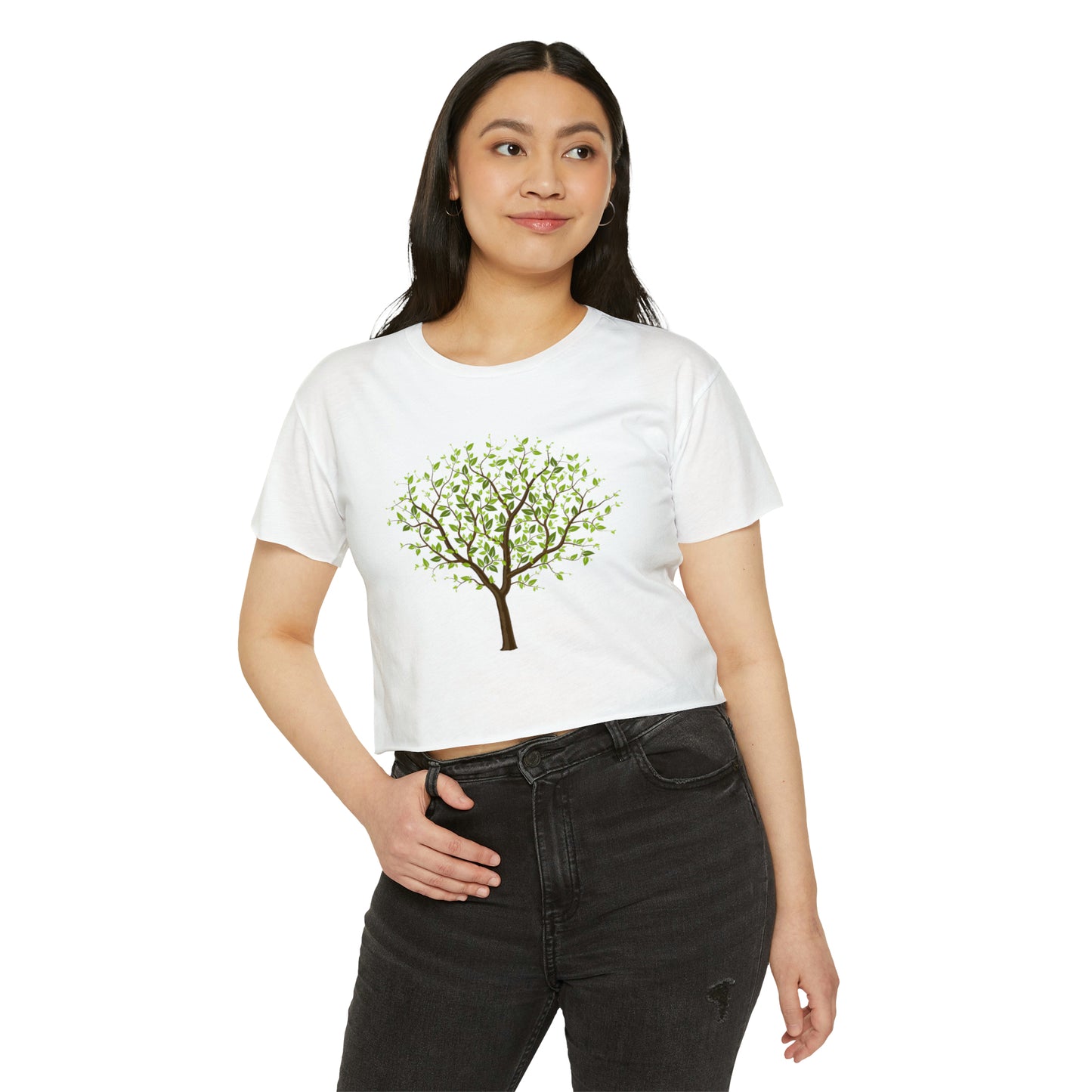 Leafy Green Tree Women's Festival Crop Top