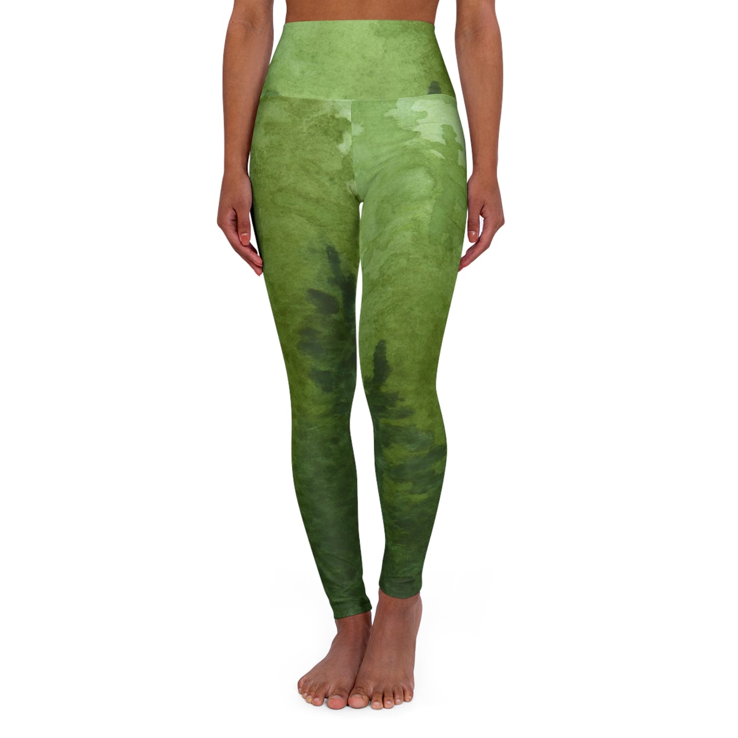 Forest Blur High Waisted Yoga Leggings