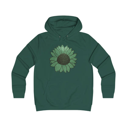 Green Flower Girlie Cut Hoodie
