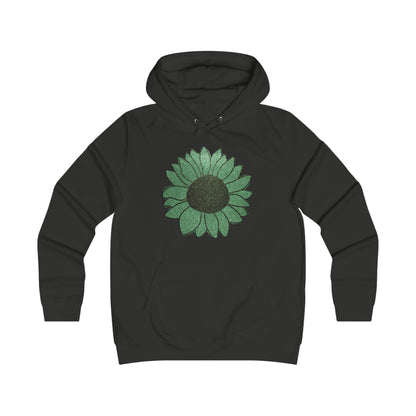 Green Flower Girlie Cut Hoodie