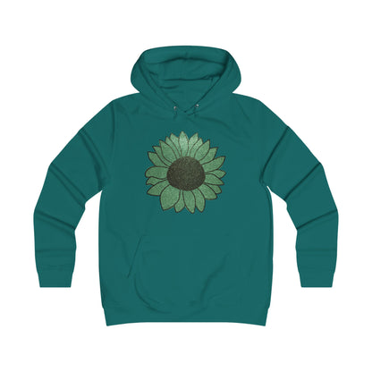 Green Flower Girlie Cut Hoodie