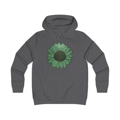 Green Flower Girlie Cut Hoodie