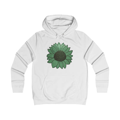 Green Flower Girlie Cut Hoodie