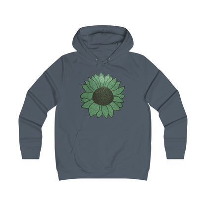 Green Flower Girlie Cut Hoodie