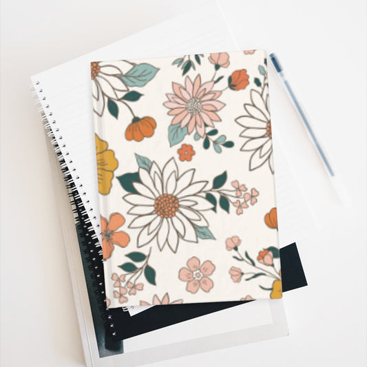 Retro Flowers Journal