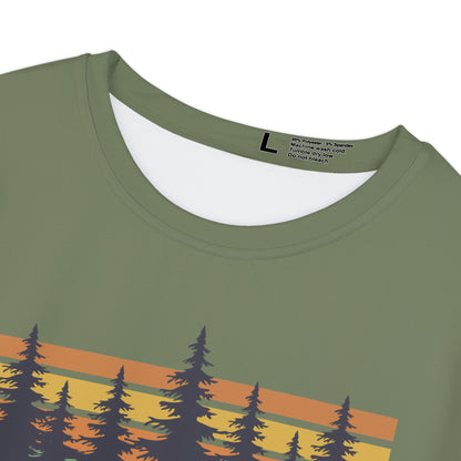 Nature Sunset Trees Women's Short Sleeve Shirt — Forest Silhouette Tee