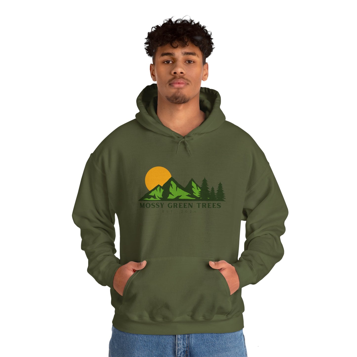 Mossy Green Trees - Unisex Hooded Sweatshirt