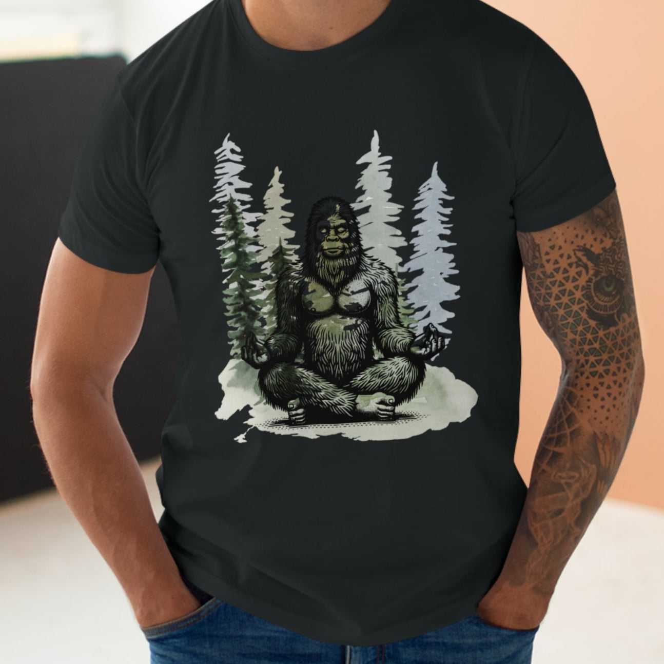 Bigfoot Zen T-shirt - Men's T Shirt