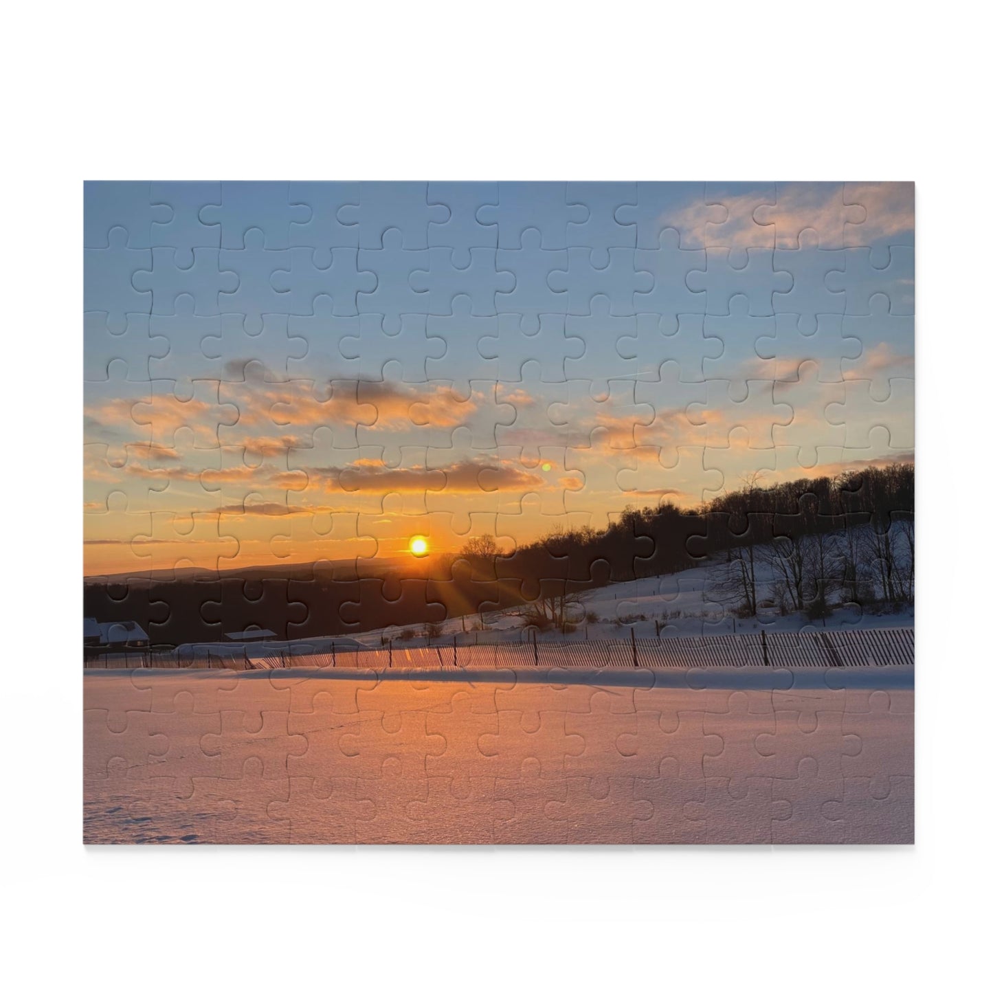 Snow Sunset Puzzle (120, 252, 500-Piece)