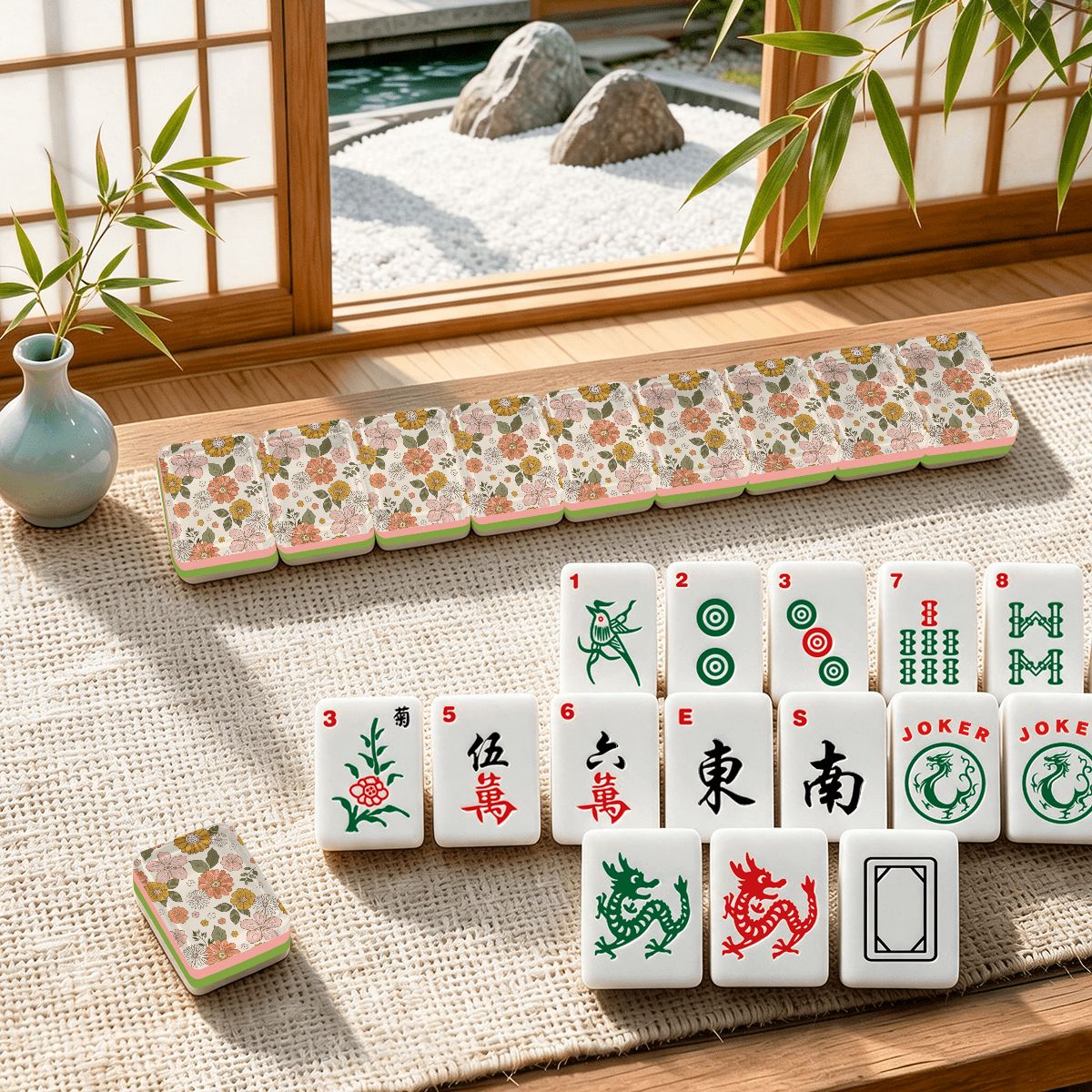 4 Layer Mahjong Tiles Set - Multiple Style Available