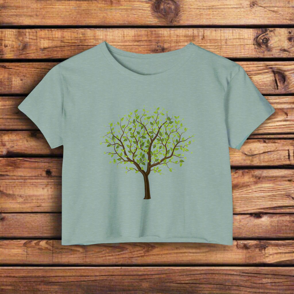 Leafy Green Tree Women's Festival Crop Top