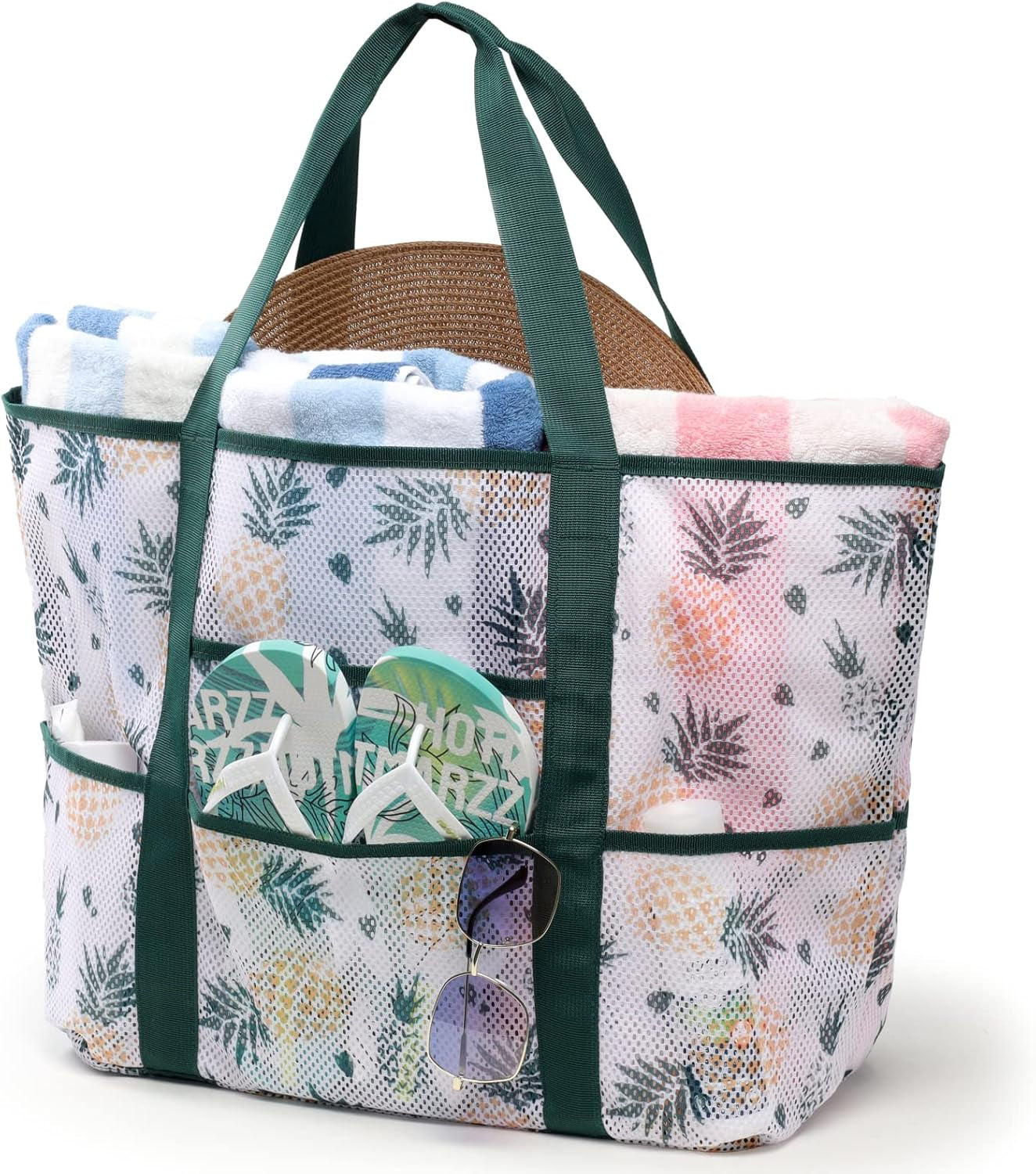 Mesh Beach Bag Family - Large Tote Bag for Cruise Pool Toys Beach Vacation Essentials