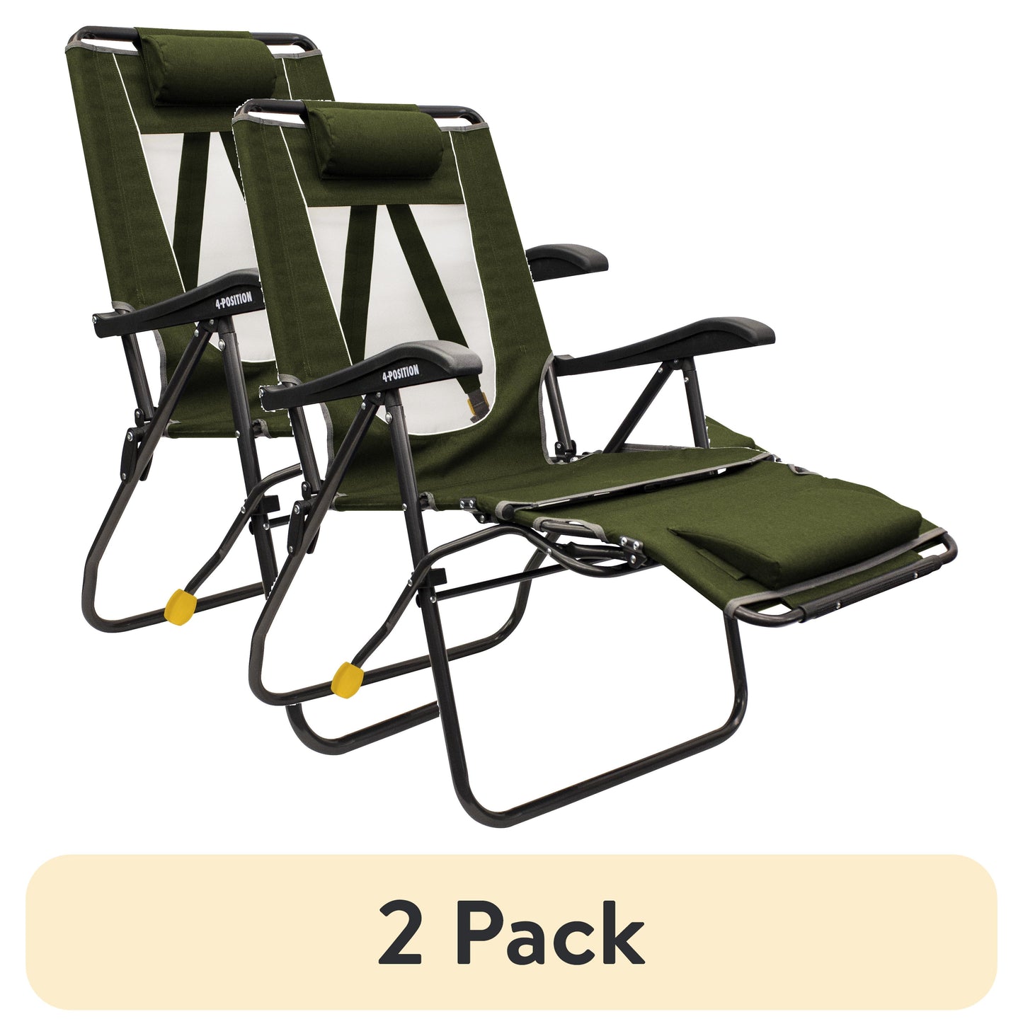 Legz up Lounger Adjustable Folding Recliner Camp Chair, Heathered Loden