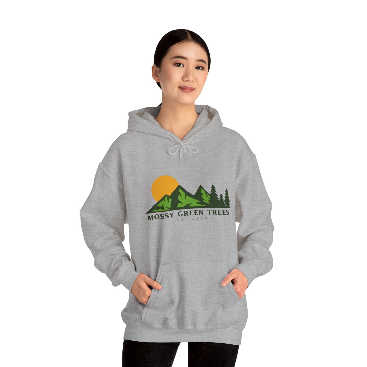 Mossy Green Trees - Unisex Hooded Sweatshirt