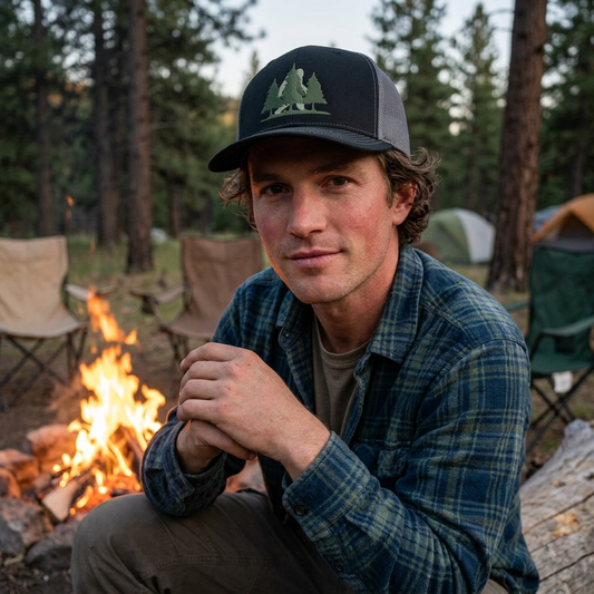 Trucker Cap — Forest Bigfoot Silhouette Snapback