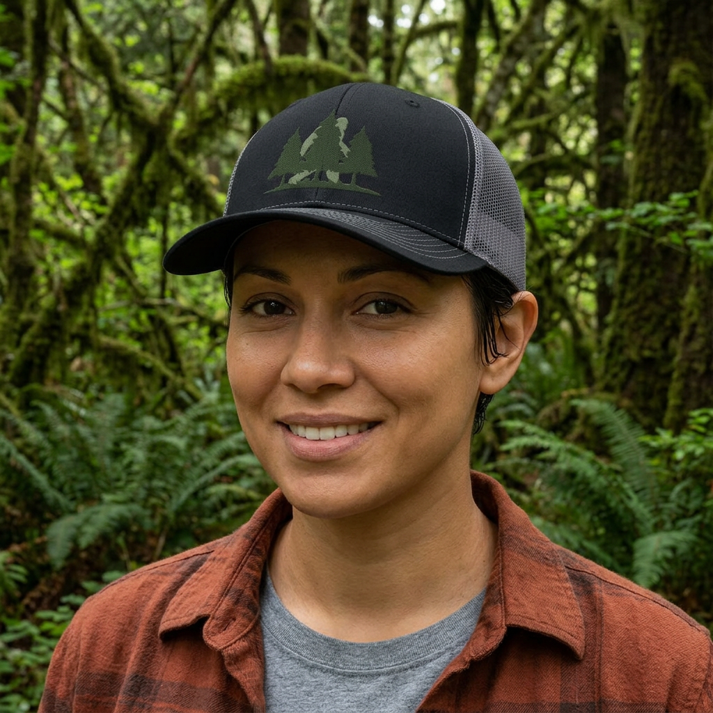 Trucker Cap — Forest Bigfoot Silhouette Snapback