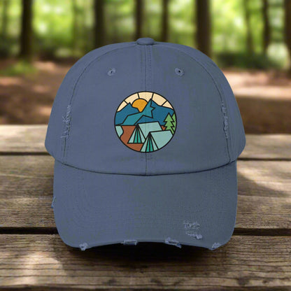 Let's Camp - Distressed Cap