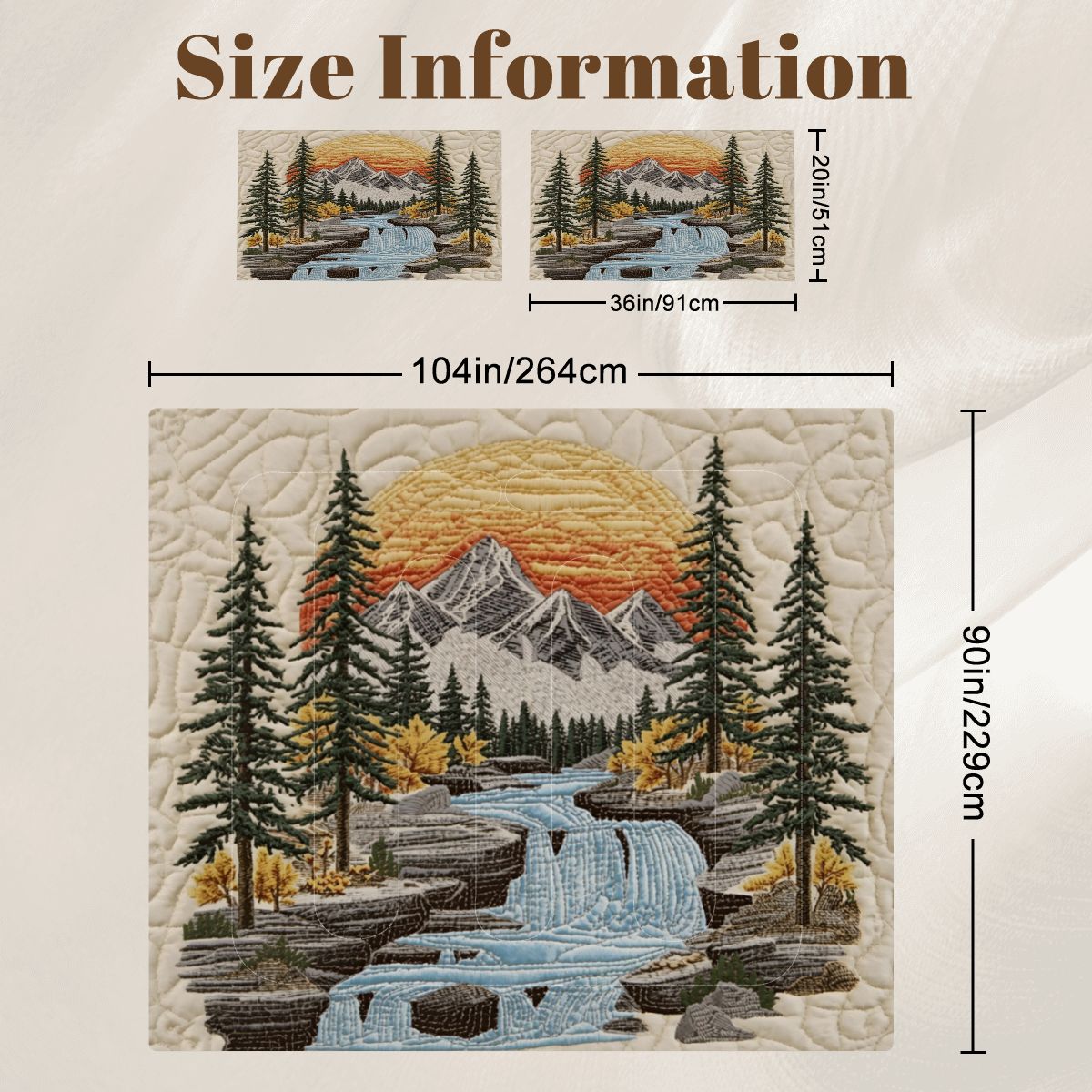 Mountain Sunrise King Comforter - 3 PCS Set