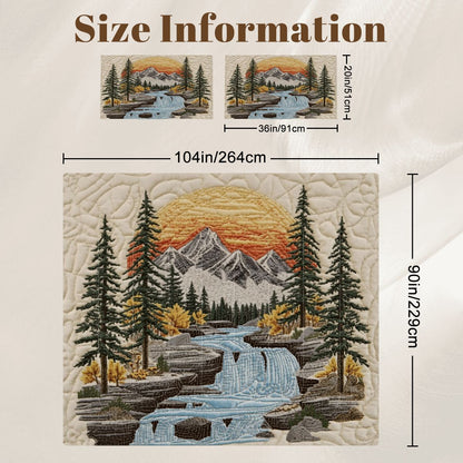 Mountain Sunrise King Comforter - 3 PCS Set