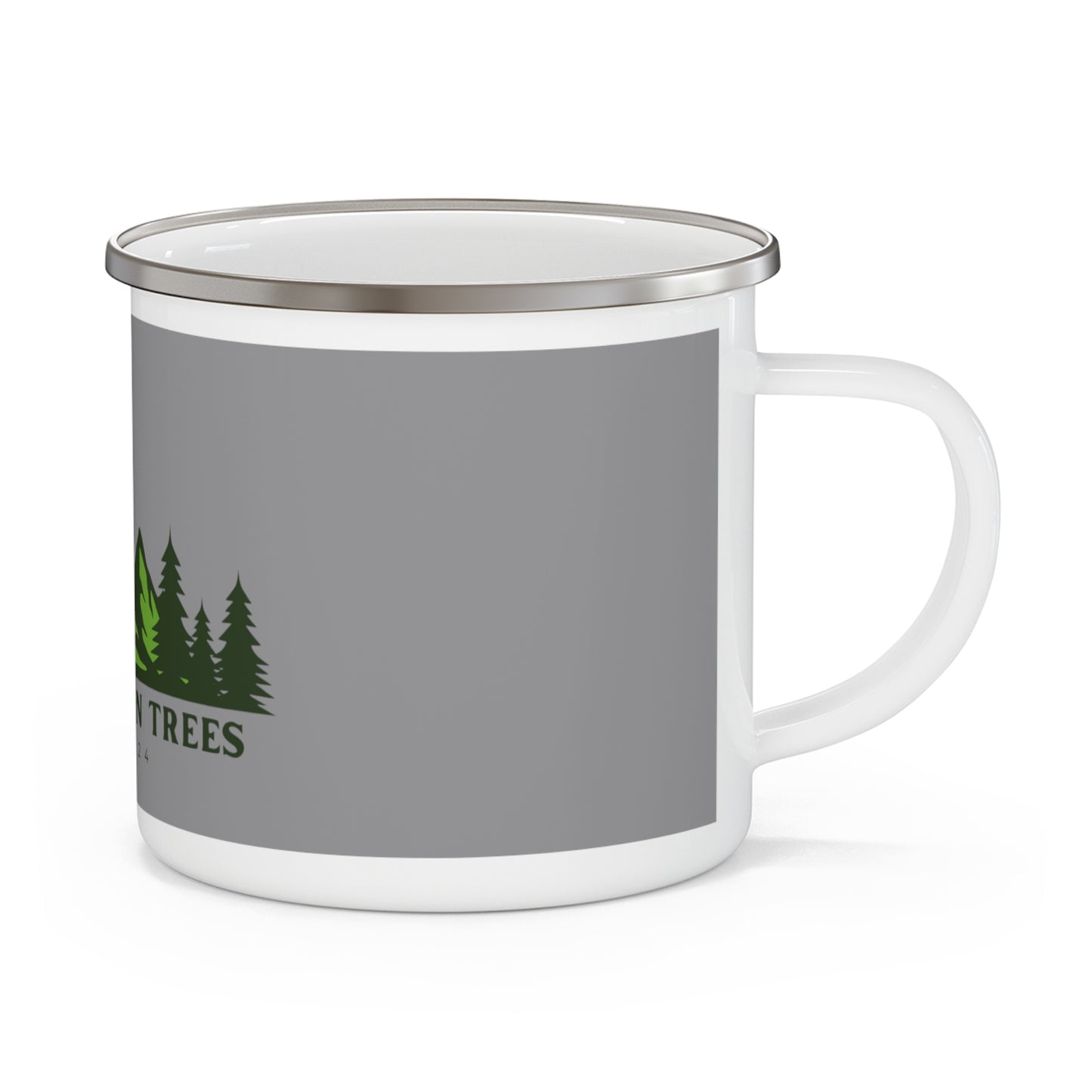 Mossy Green Trees - Enamel Camping Mug