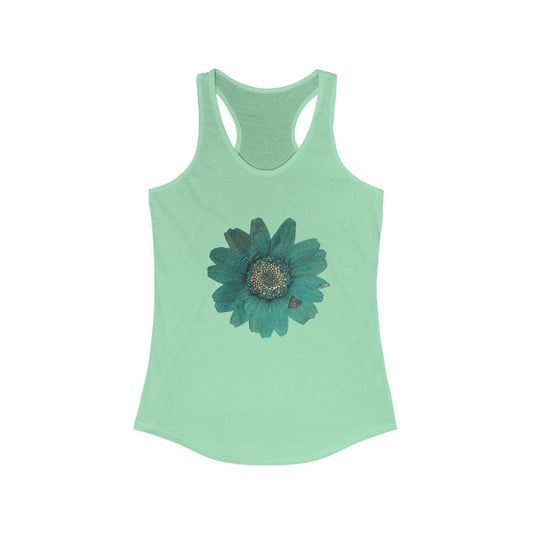 Blue Flower Racerback Tank