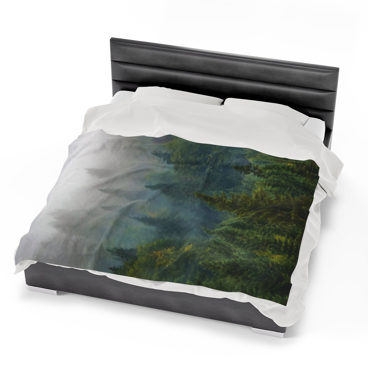 Fog Mountain Velveteen Plush Blanket