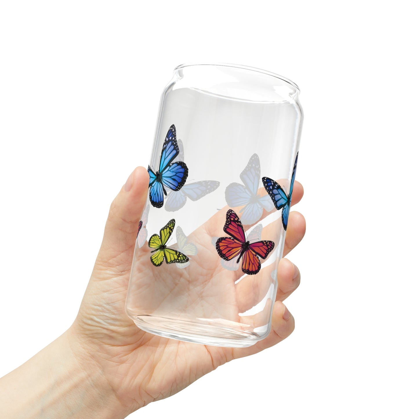 Butterfly Sipper Glass, 16oz