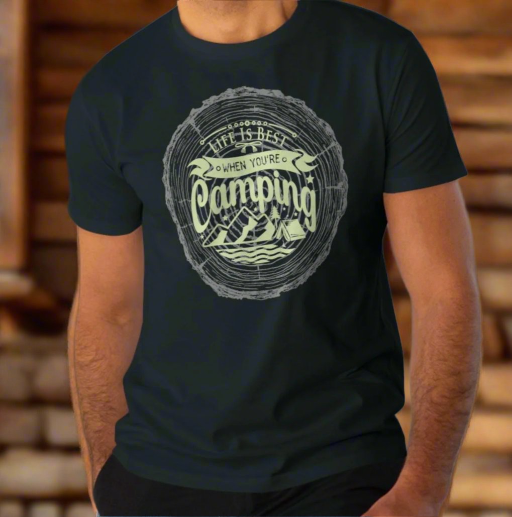 Life Is Best When Your Camping - Men's T Shirt