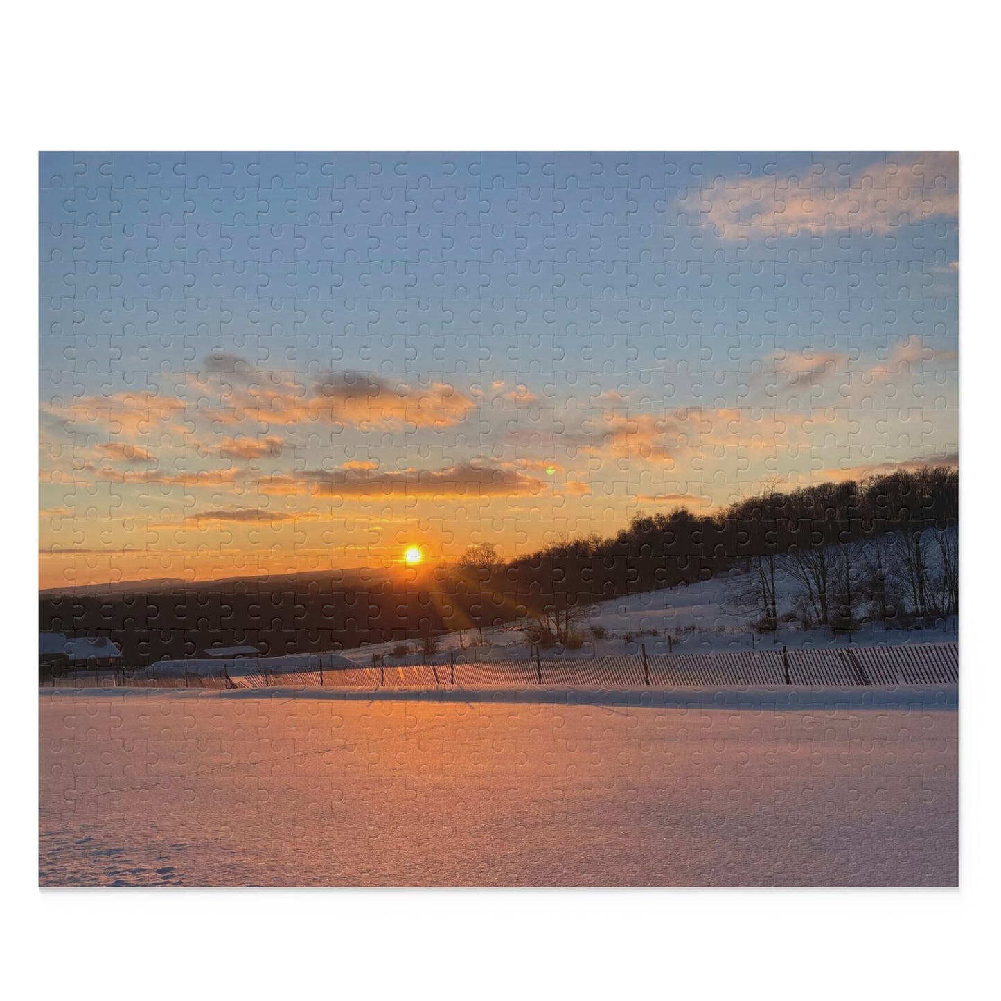 Snow Sunset Puzzle (120, 252, 500-Piece)