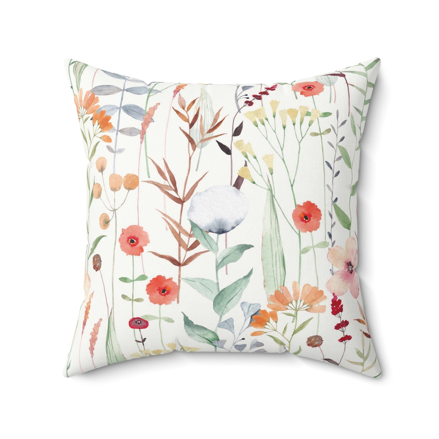 Spring Flowers Spun Polyester Square Pillow