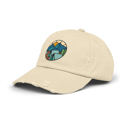 Let's Camp - Distressed Cap