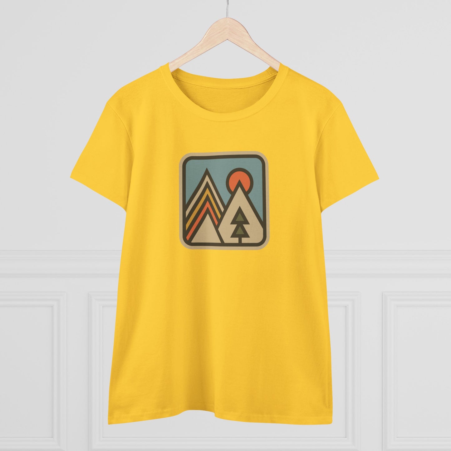 Pinetree Retro Mountain Graphic Tee — Women's Adventure Nature T-Shirt