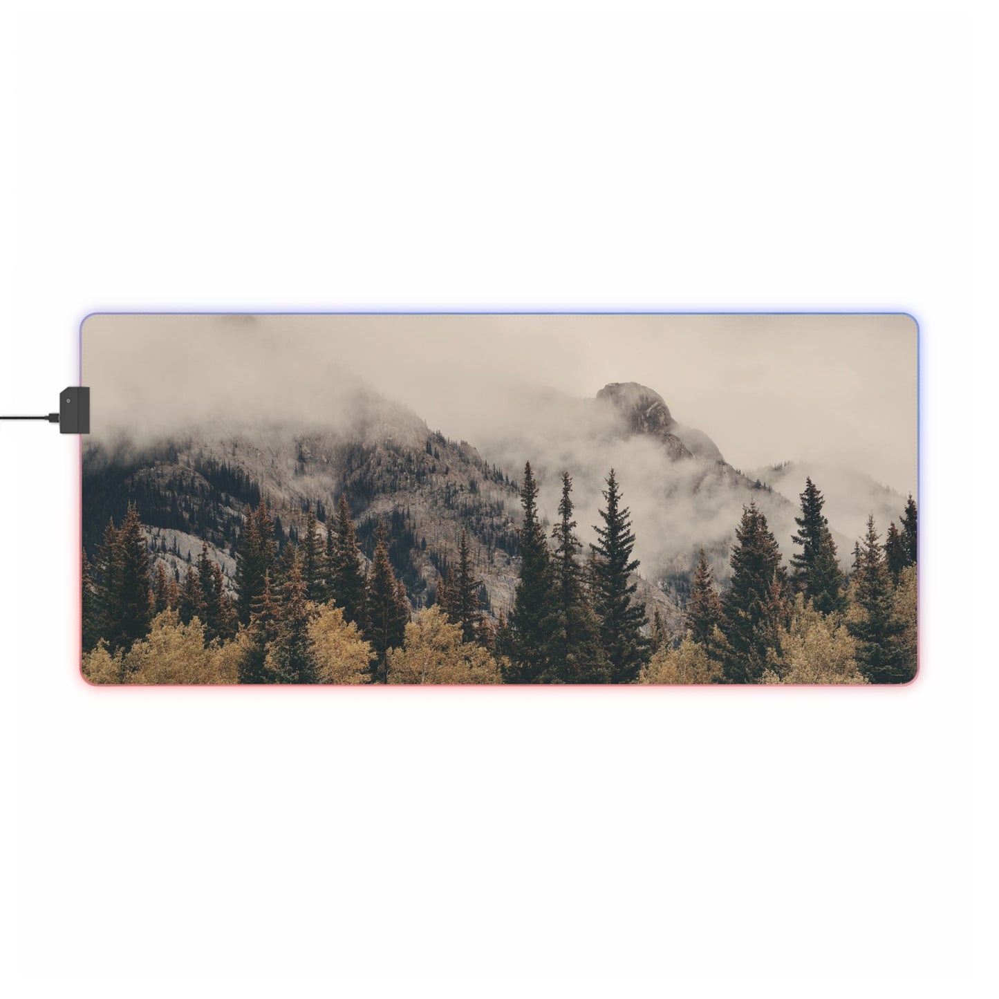 Gaming Mouse Pad - Fog Mountain LED Design
